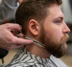 beard cut at evolve salon 