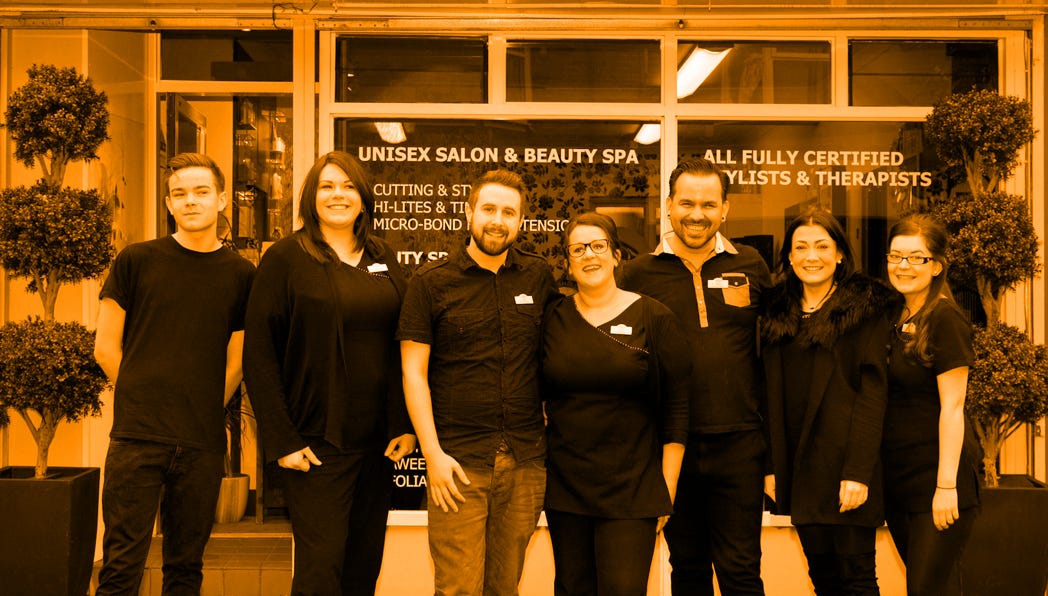 blast from the past - the team at evolve salon